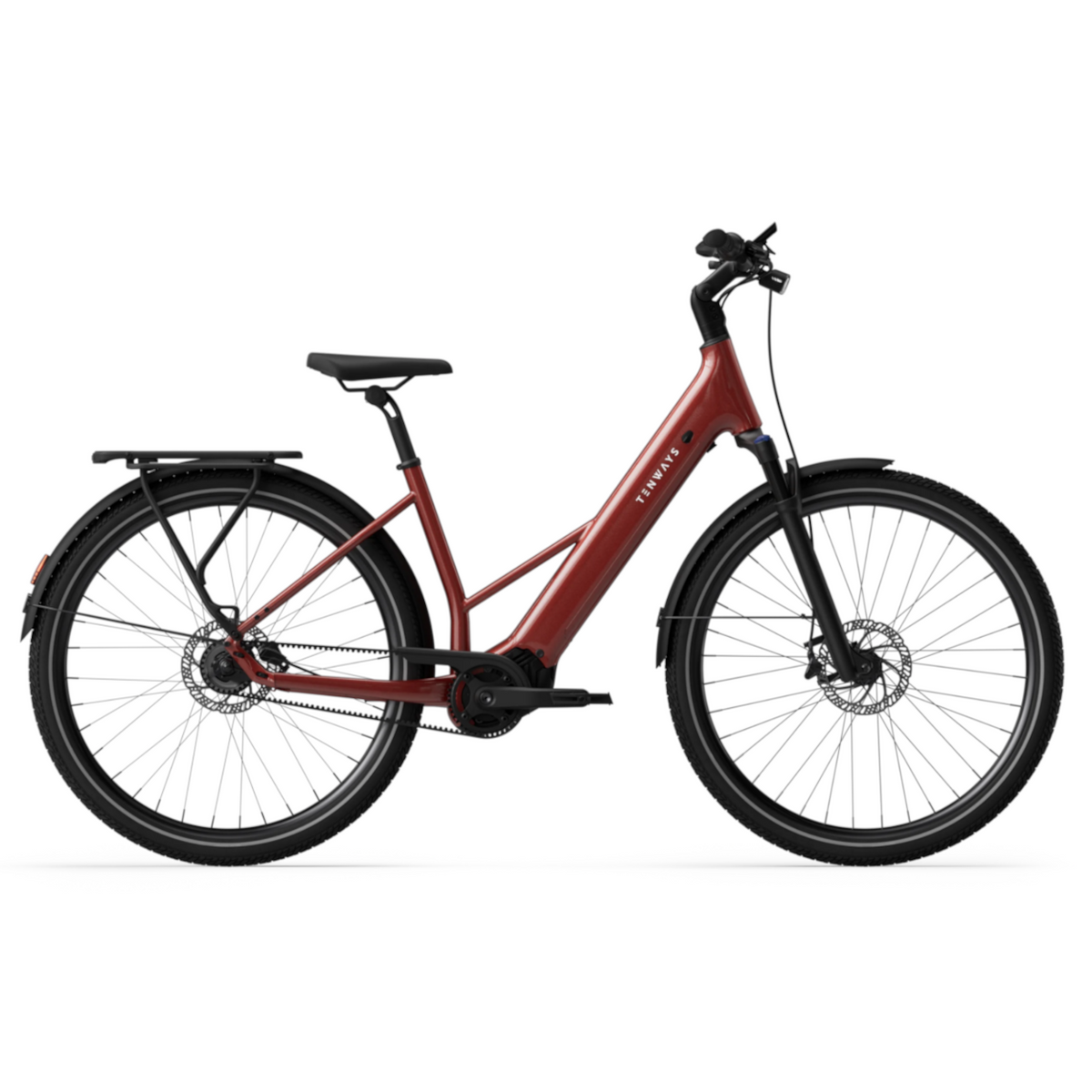Electric bicycle TENWAYS Ago Air Belt, Velvet Red product image